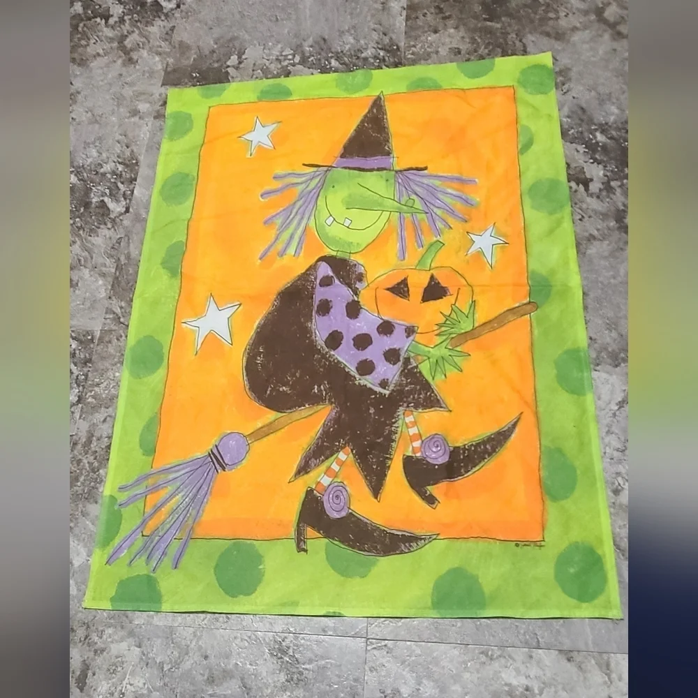 Witch Halloween garden house flag 38